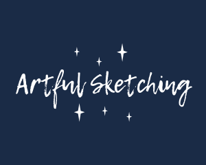 Sparkly Brush Sketch logo design