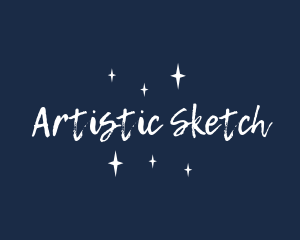 Sparkly Brush Sketch logo design