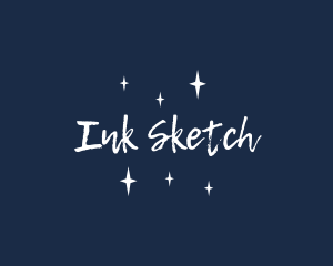 Sparkly Brush Sketch logo design