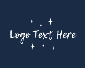 Text - Sparkly Brush Sketch logo design