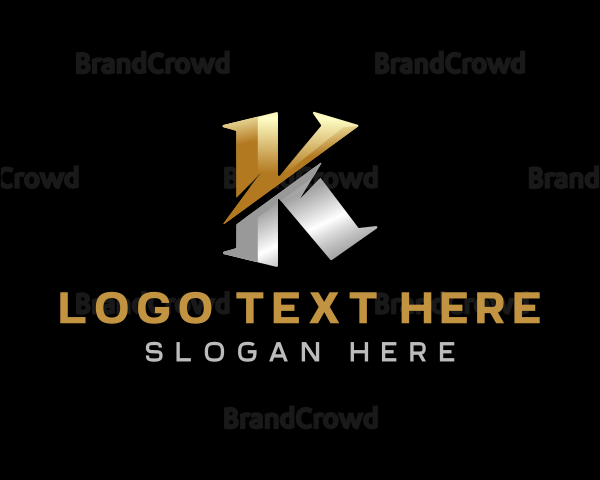 Industrial Slash Letter K Logo
