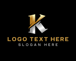 Slash - Industrial Slash Letter K logo design