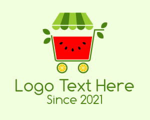 Shopping - Watermelon Juice Cart logo design