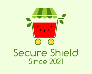 Online Shopping - Watermelon Juice Cart logo design