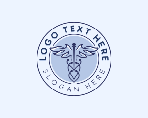 Doctor - Medical Caduceus Healthcare logo design