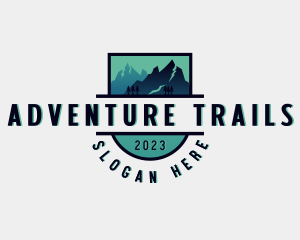 Hiking Mountain Adventure logo design