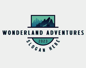 Hiking Mountain Adventure logo design