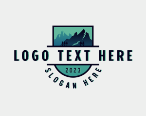 Trekker - Hiking Mountain Adventure logo design