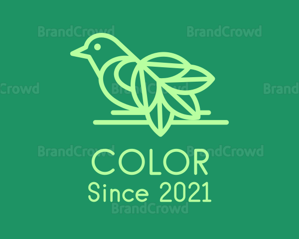 Green Leaf Bird Logo