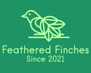 Green Leaf Bird logo design