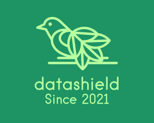 Passerine - Green Leaf Bird logo design