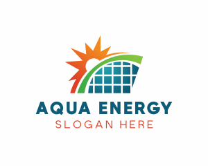 Solar Panel Renewable Energy logo design