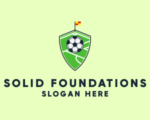 Soccer Pitch Shield Logo