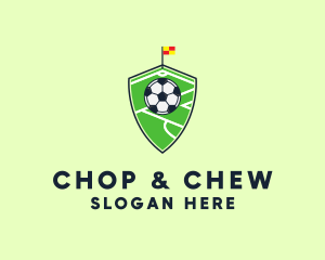 Soccer Pitch Shield Logo