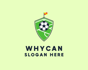 Soccer Pitch Shield Logo