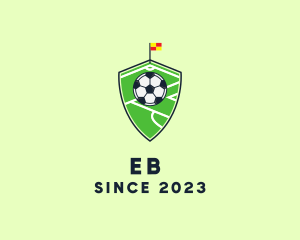 Football - Soccer Pitch Shield logo design