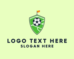 Soccer Pitch Shield Logo