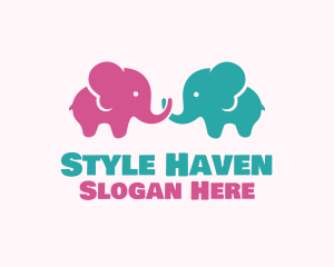 Baby Elephant - Cute Baby Elephants logo design