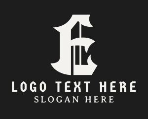 Tattoo - Tattoo Calligraphy Letter E logo design