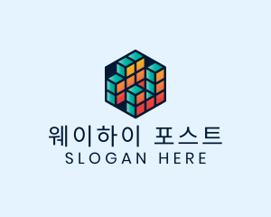 3D Cube Hexagon logo design