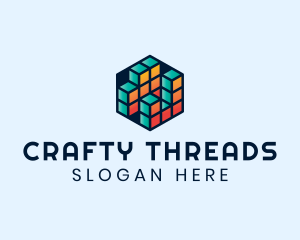 3D Cube Hexagon logo design