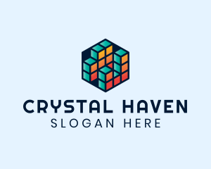 3D Cube Hexagon logo design