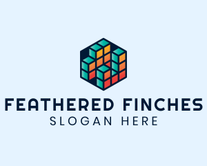 3D Cube Hexagon logo design