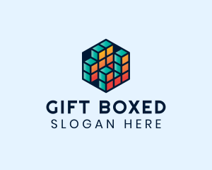 3D Cube Hexagon logo design