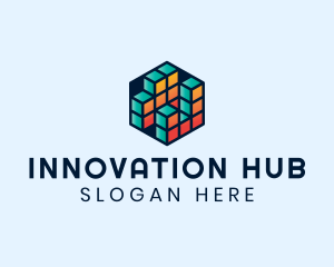 3D Cube Hexagon logo design