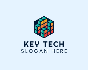 3D Cube Hexagon logo design