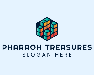 3D Cube Hexagon logo design