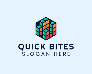 3D Cube Hexagon logo design