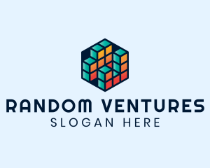 3D Cube Hexagon logo design