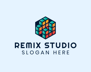 3D Cube Hexagon logo design