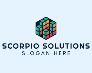 3D Cube Hexagon logo design