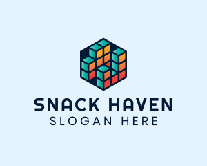 3D Cube Hexagon logo design