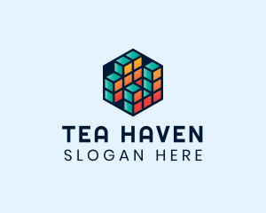 3D Cube Hexagon logo design