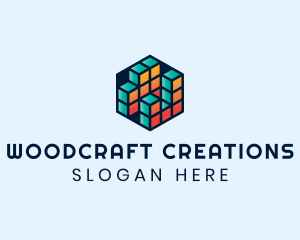 3D Cube Hexagon logo design