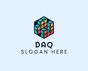 3D Cube Hexagon logo design