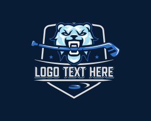 Goal Net - Bear Hockey Championship logo design