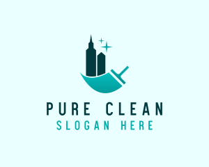 Building Squeegee Cleaning logo design