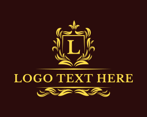 Wine - Elegant Premium Crest logo design