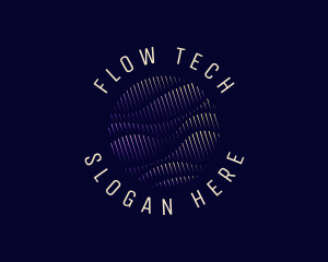 Tech Wave Sphere logo design