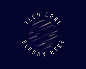 Tech Wave Sphere logo design