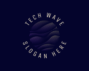 Tech Wave Sphere logo design