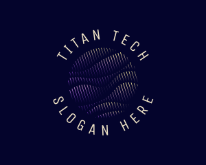 Tech Wave Sphere logo design