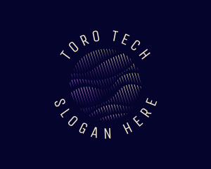 Tech Wave Sphere logo design