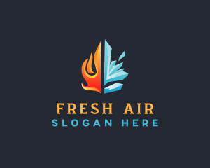 Fire Ice HVAC logo design