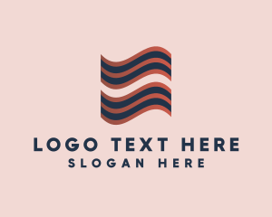 Stroke - Stripe Banner Flags logo design