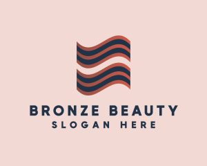 Bronze - Stripe Banner Flags logo design